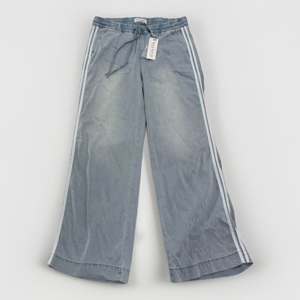 Bianco Pants Womens Size Large Denim Lani Wide Leg Loose Fit NWT